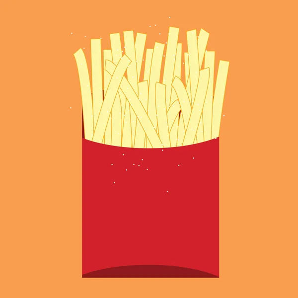 Vektorillustration Von Pommes Frites — Stockvektor