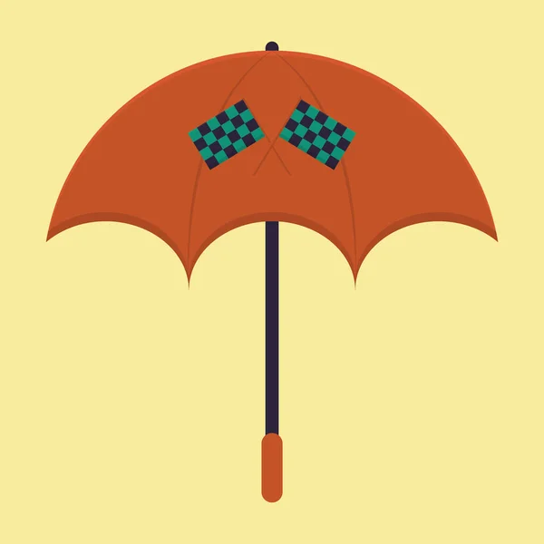 Regenschirm Symbol Vektorabbildung Flacher Designstil — Stockvektor