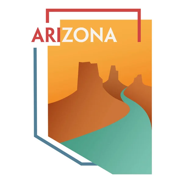 Wektor Ilustracja Arizona Stan Mapa — Wektor stockowy