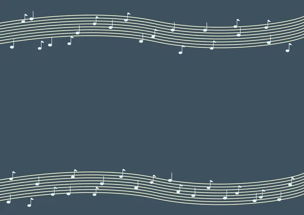 Ilustración Vectorial Fondo Con Notas Musicales — Vector de stock