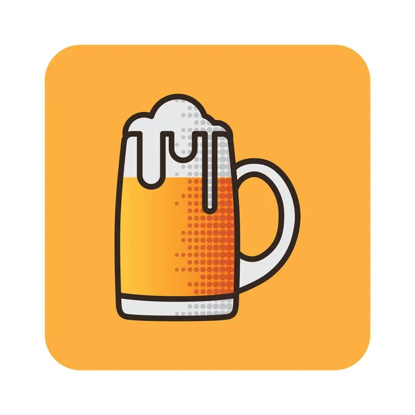 Cerveza Vector Ilustración Icono Elemento Fondo — Vector de stock