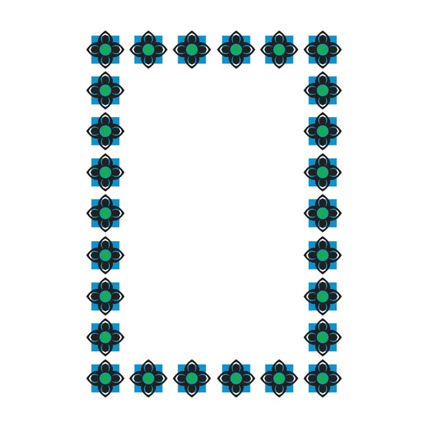 Illustration Vectorielle Motif Géométrique Décoratif Bleu Blanc — Image vectorielle