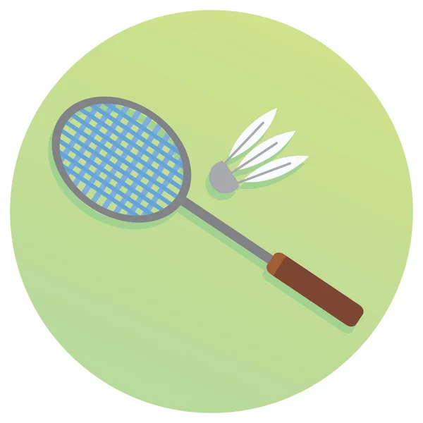 Ilustração Vetorial Ícone Badminton — Vetor de Stock