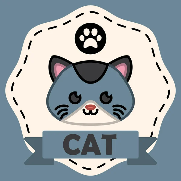 Διανυσματική Απεικόνιση Μιας Χαριτωμένης Γάτας — Διανυσματικό Αρχείο