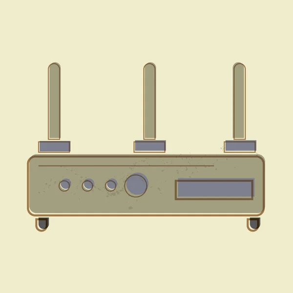 Vector Illustration Modern Wireless Router — Stock Vector