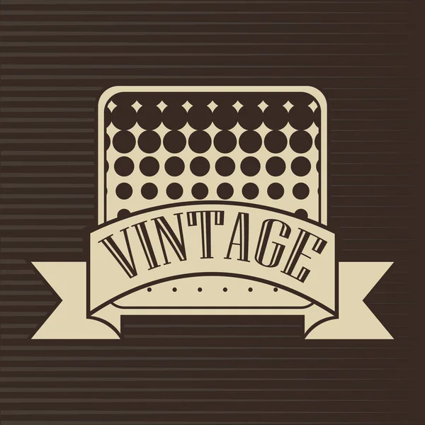 Vintage Etikett Mit Vektor Illustration Retro Stil — Stockvektor