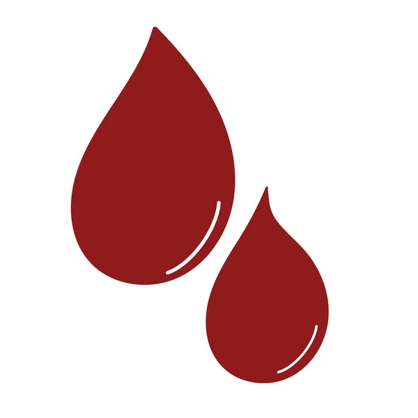 Bloed Drop Pictogram Vector Illustratie Grafisch Ontwerp — Stockvector