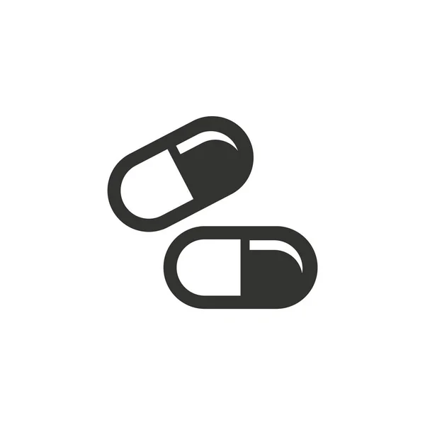 Medizinische Pille Symbol Vektor Illustration — Stockvektor