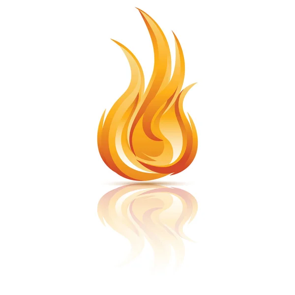 Tűzláng Vektor Ikon — Stock Vector