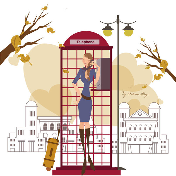 vector illustration of cartoon character of a girl