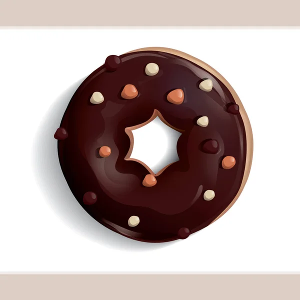 Donut Vector Illustratie Icoon Element Achtergrond — Stockvector