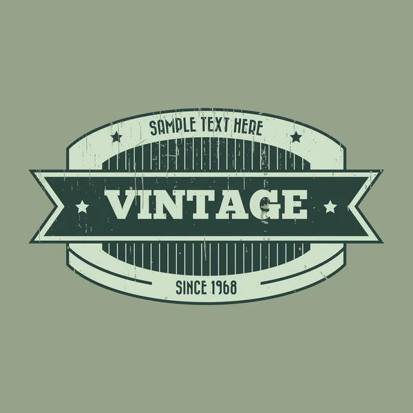 Étiquette Vintage Avec Texte Ruban Illustration Vectorielle — Image vectorielle