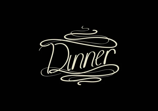 Logovorlage Für Cafés Oder Restaurants Café Handgezeichnete Schriftzüge — Stockvektor
