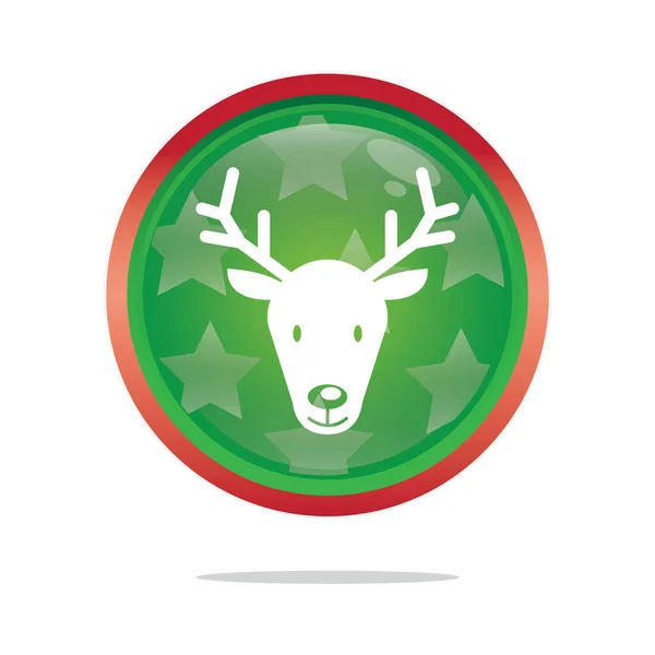 驯鹿图标 圣诞节快乐的象征 矢量头10 — 图库矢量图片