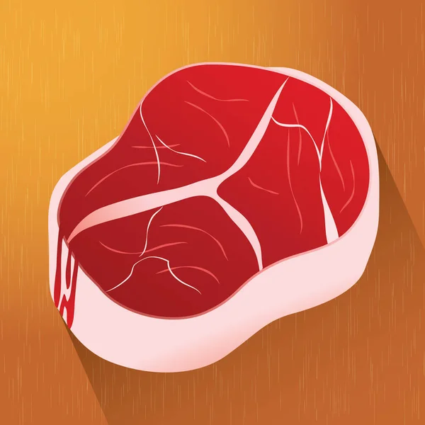 Carne Cruda Plato — Vector de stock