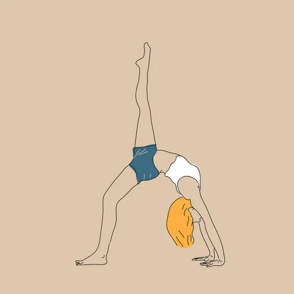 Yoga Pose Vektorillustration — Stockvektor