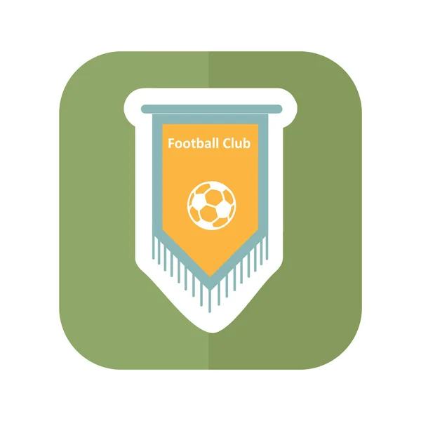 Fußball Symbol Flachen Stil Isoliert Auf Weißem Hintergrund Vektor Illustration — Stockvektor