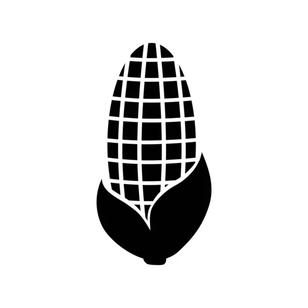 Silhouette Vectorielle Avec Une Icône Maïs — Image vectorielle