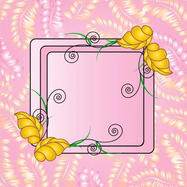 Çiçekli bir çerçevenin vektör illüstrasyonu