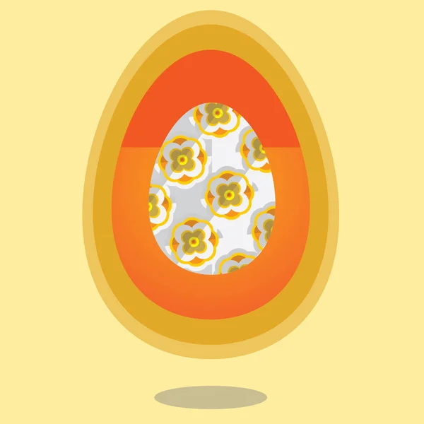 Icono Huevo Pascua Diseño Plano Con Sombra Larga Ilustración Vectorial — Vector de stock