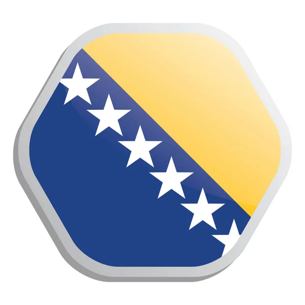 Ilustração Vetorial Botão Com Bandeira Barbados Sobre Fundo Branco — Vetor de Stock