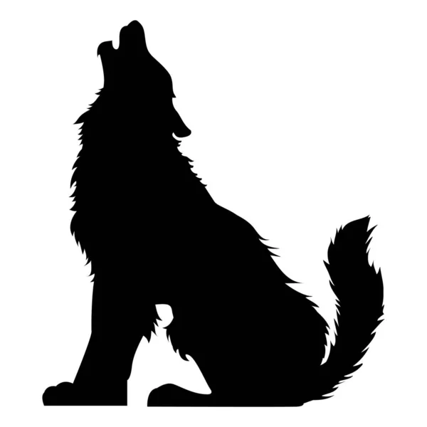 犬のシルエット — ストックベクタ