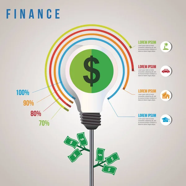 Ilustração Vetorial Conceito Negócio Finanças — Vetor de Stock