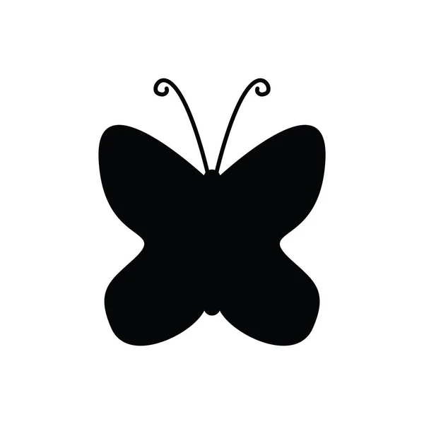 Icono Mariposa Estilo Diseño Plano — Archivo Imágenes Vectoriales