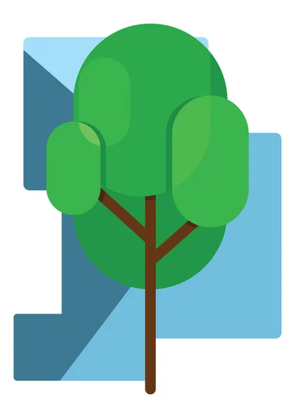 Árbol Icono Vector Plano — Archivo Imágenes Vectoriales