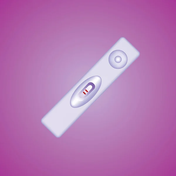 Těhotenský Test Růžovém Pozadí — Stockový vektor