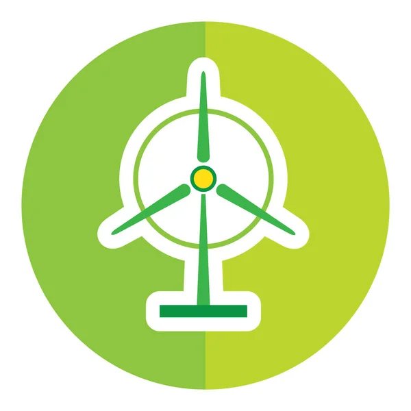 Vectorillustratie Van Het Pictogram Windturbine — Stockvector