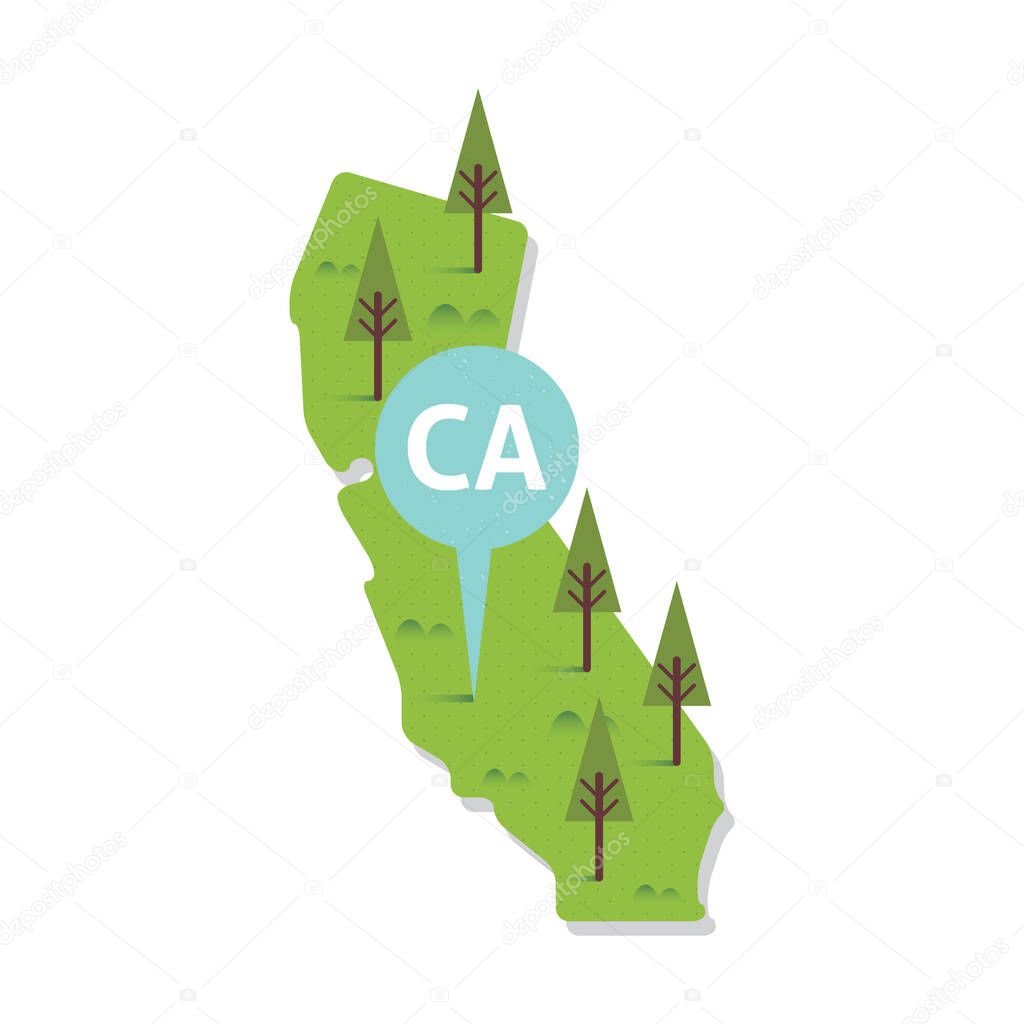 United states icon map sign vector illustration 