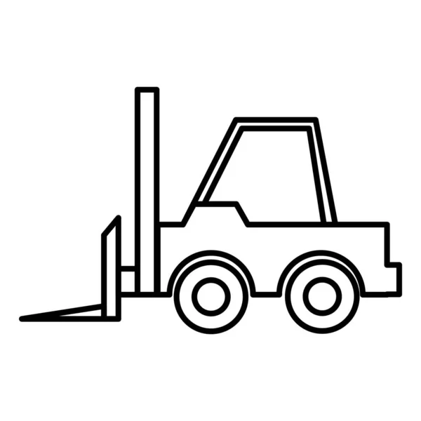 Vektorsilhouette Eines Lastwagens — Stockvektor