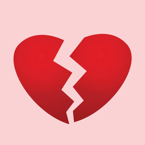 Gebrochenes Herz Vektorillustration — Stockvektor