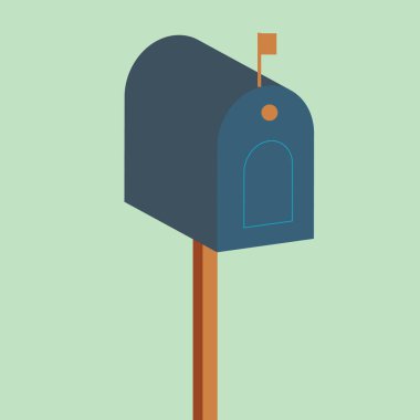 Bir kuşun tek bir düz tasarımının vektör çizimi