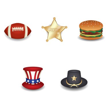 Gıda ve restoran simgelerinin vektör kümesi