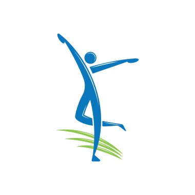 yoga silueti ikon vektör illüstrasyonu