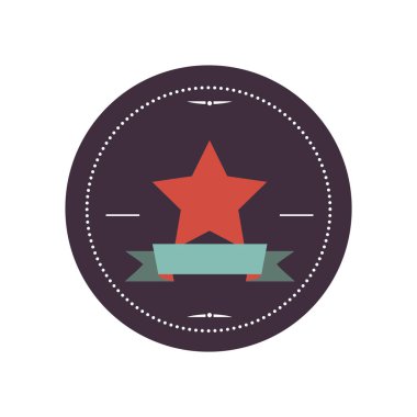 Bir yıldız etiketinin vektör illüstrasyonu