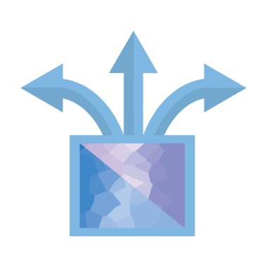 Beyaz üzerine ok vektör simgesi