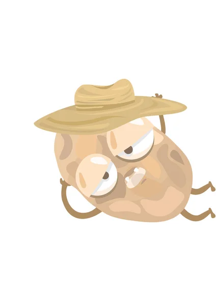 Hombre Dibujos Animados Con Sombrero Bigote — Vector de stock