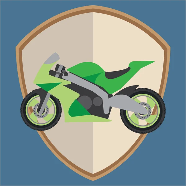 Motocycliste Chevauchant Scooter — Image vectorielle