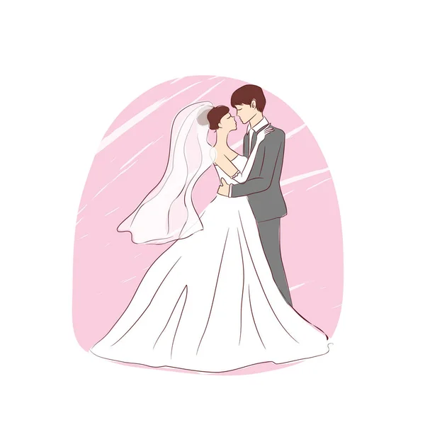 Hochzeit Konzept Symbol Vektor Illustration — Stockvektor