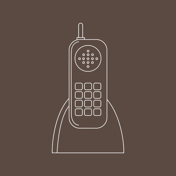 Ilustración Vectorial Moderna Falta Icono Teléfono — Vector de stock