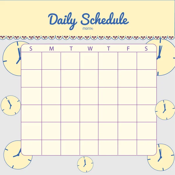 Modèle De Planificateur De Budget Organisateur De Papeterie Annuel Mensuel  Hebdomadaire Grille De Calendrier De Table Dans Un Style Mignon Dessiné à  La Main Journal Mensuel Horizontal Avec Illustration De Doodle Simple