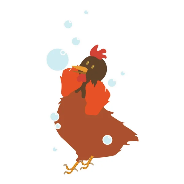 Vector Ilustración Lindo Gallo Dibujos Animados — Vector de stock