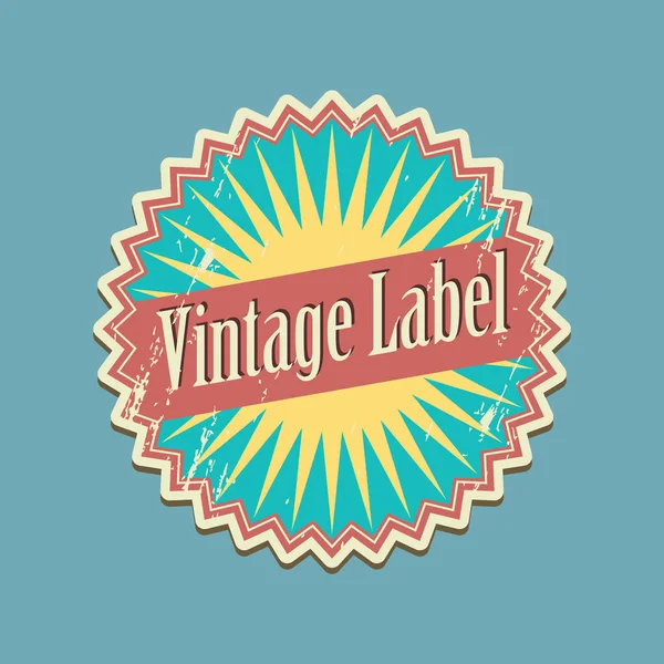 Vintage Retro Label Text Ribbon — Stock Vector