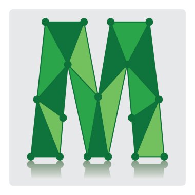 Vektör illüstrasyonu, abc alfabesi harfi 