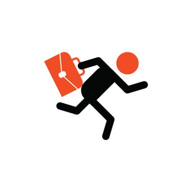 Koşan adamın modern grafik simgesi vektör illüstrasyonu