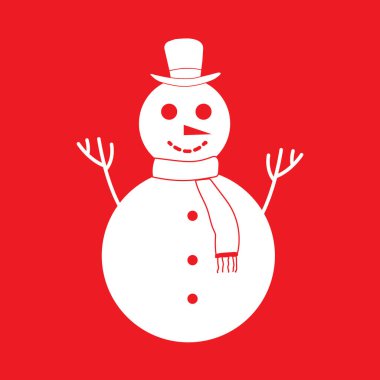 Kardan Adam simgesi ve vektör illüstrasyonlu basit biçimlendirilmiş pankart