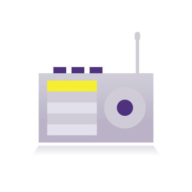 Simgeli basit biçimlendirilmiş pankart, vektör illüstrasyonu